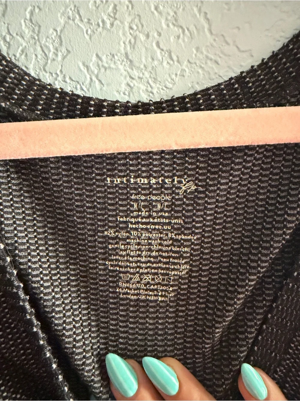 Free People Black Ribbed V-Neck Tank Top